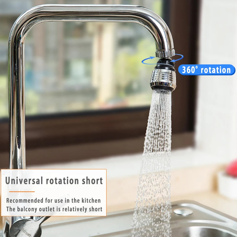 360° Rotatable Faucet Extender - 2 Mode Bubbler, Water Saver