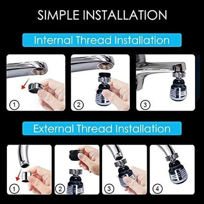 360° Rotatable Faucet Extender - 2 Mode Bubbler, Water Saver