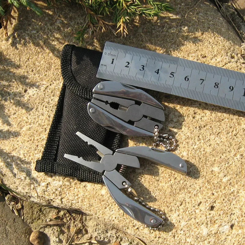 Stainless Steel EDC Tool - Foldaway Knife, Plier, Screwdriver