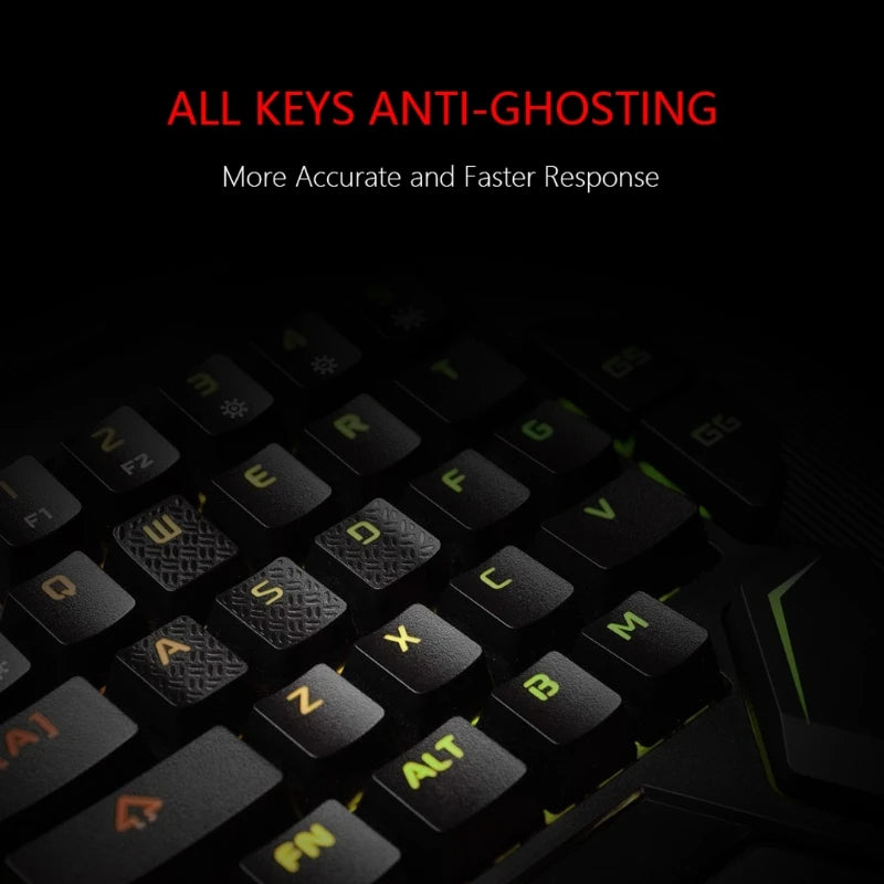 One-Handed Gaming Keyboard - 35Key Ergonomic RGB USB