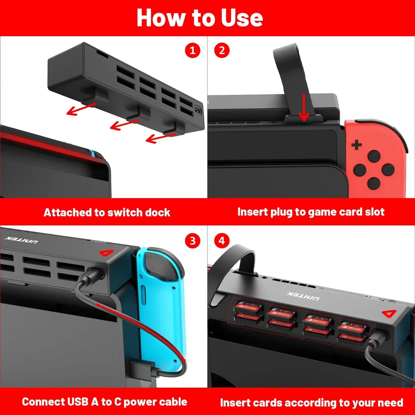 Unitek Switch Dock with Wireless Remote & HDMI RJ45