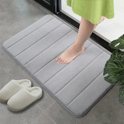 Bathroom Floor Mat - Absorbent Memory Foam Shower Rug