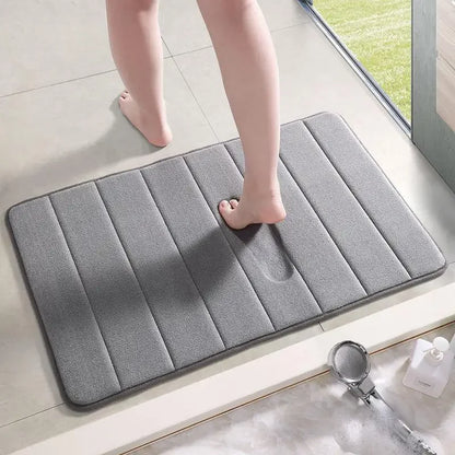 Bathroom Floor Mat - Absorbent Memory Foam Shower Rug