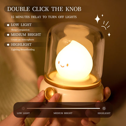 Cute LED Night Lamp - Mini USB Rechargeable Table Lamp