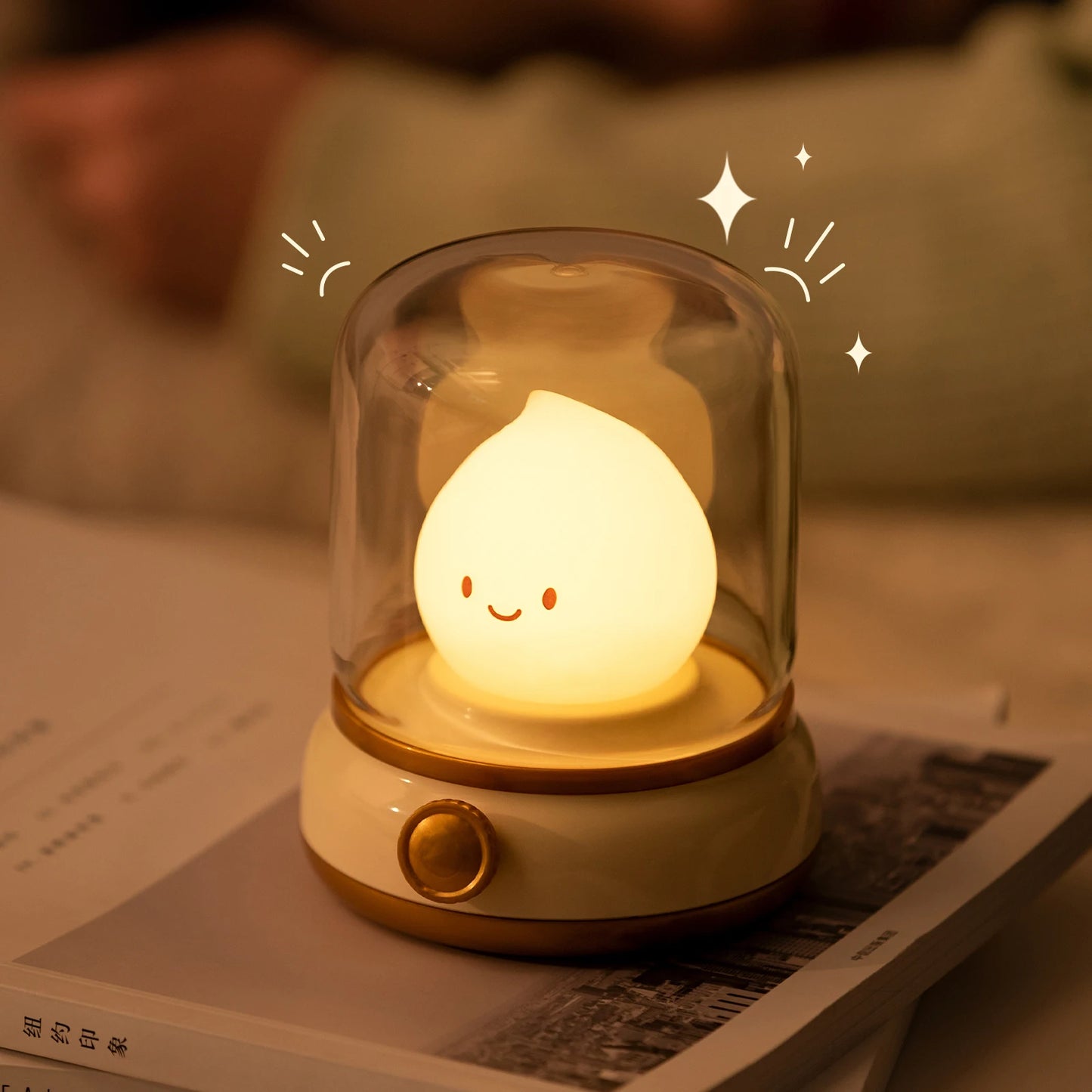 Cute LED Night Lamp - Mini USB Rechargeable Table Lamp