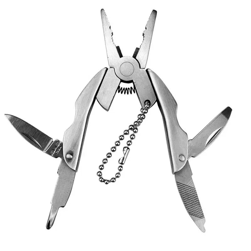 Stainless Steel EDC Tool - Foldaway Knife, Plier, Screwdriver